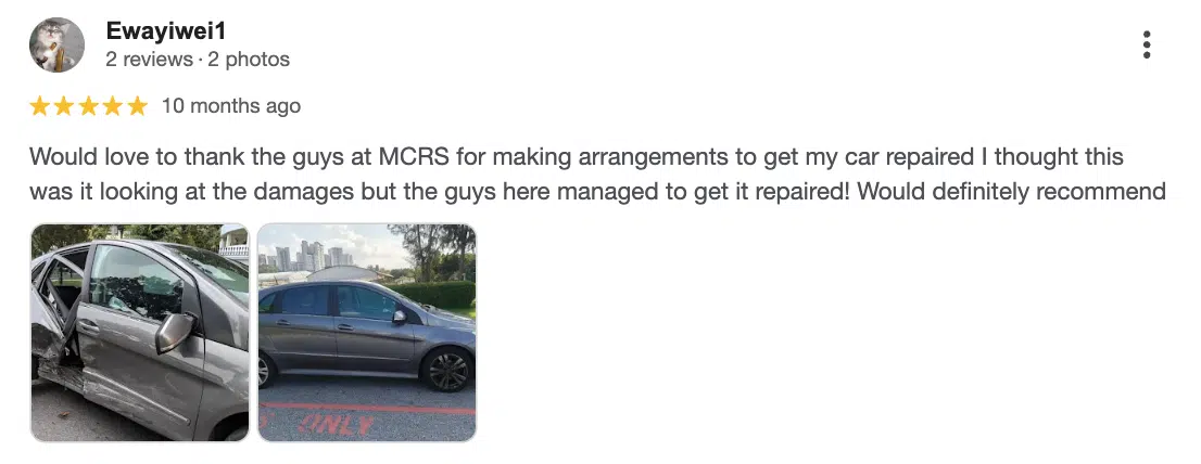 mercedes accident claim sg